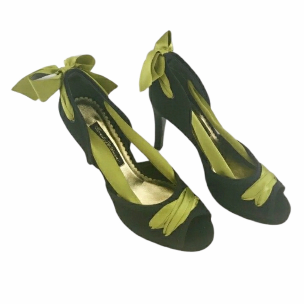 BEVERLY FELDMAN Queen B Vintage Style Ribbon Heels - Picture 2 of 7